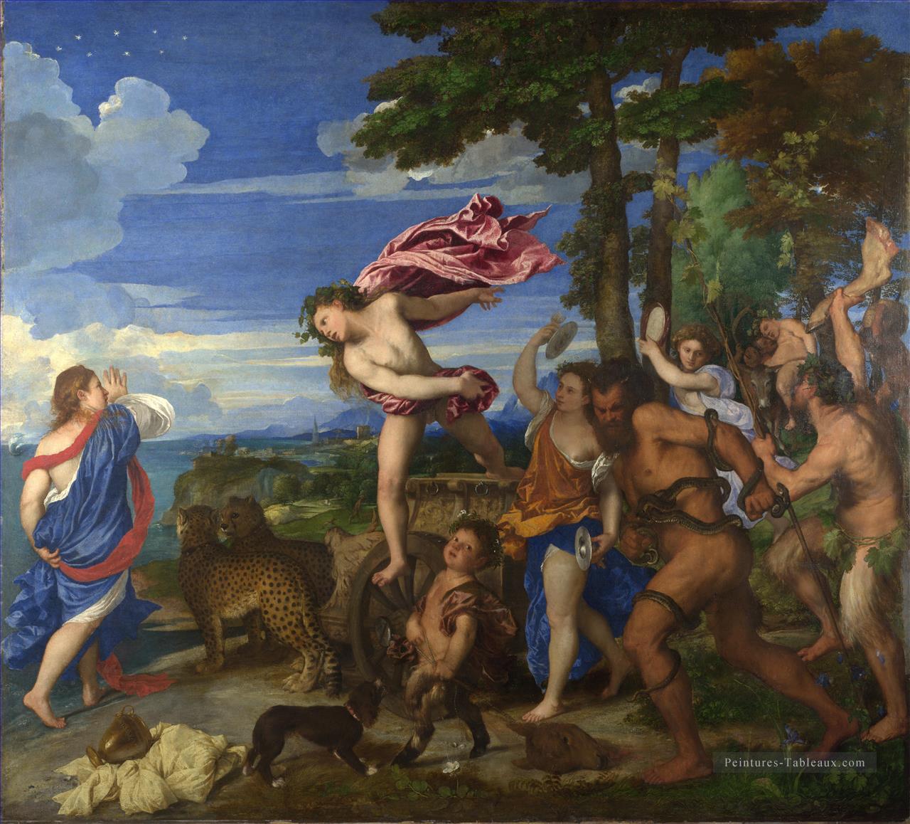 Bacchus et Ariadne Tiziano Titian Peintures à l'huile
